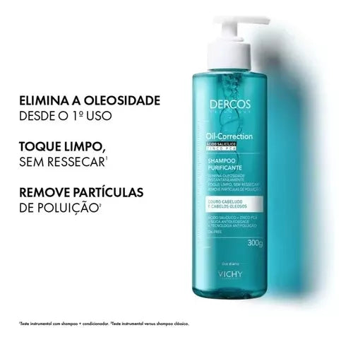 Kit Shampoo + Condicionador Dercos Oil Correction Vichy
