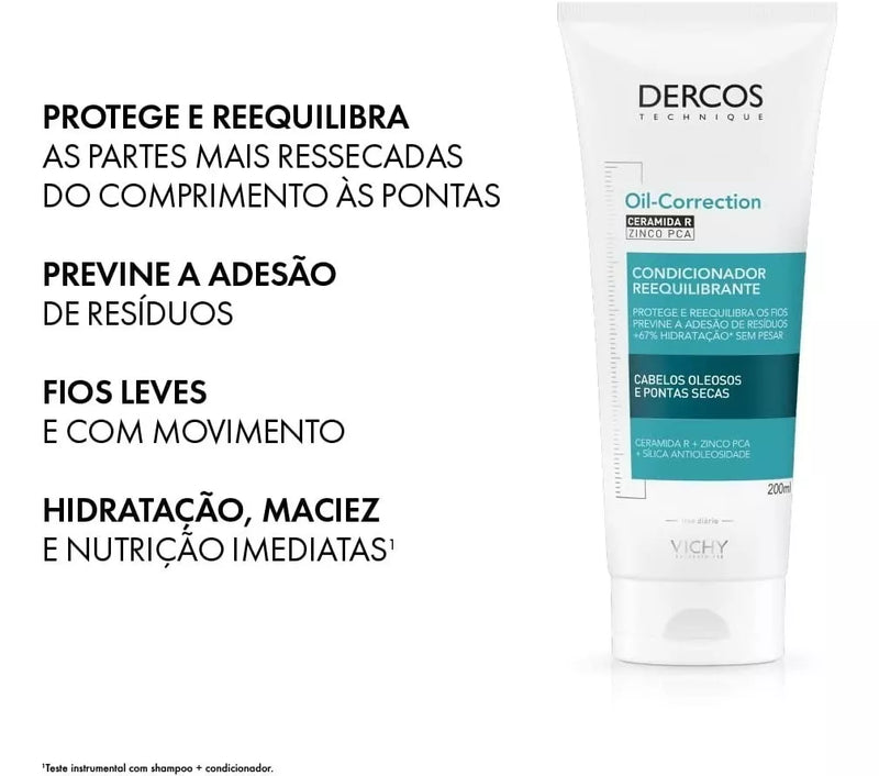 Kit Shampoo + Condicionador Dercos Oil Correction Vichy